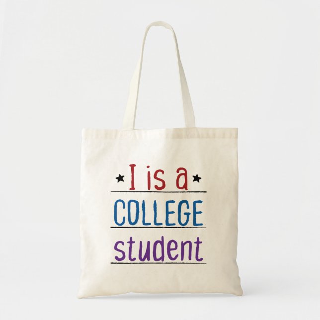 Bolsa Tote Eu sou estudante universitário (Frente)