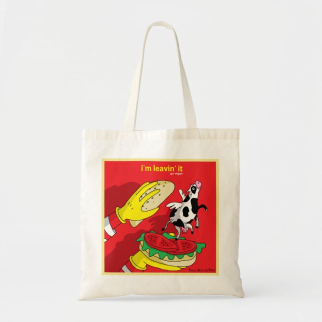 Bolsa Tote Eu sou Leavin ele - vai o saco do Vegan (Frente)
