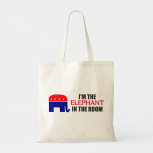 Bolsa Tote Eu sou o elefante na sacola da sala