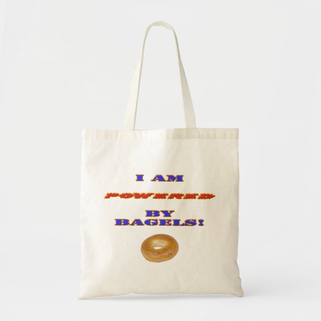 Bolsa Tote Eu sou Powered by Bagels (Frente)