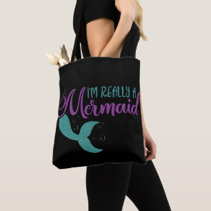 Bolsa Tote Eu sou realmente uma textura roxa do brilho da
