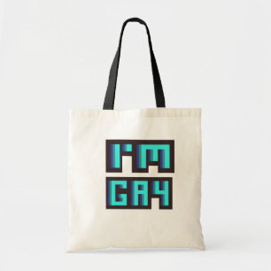 Bolsa Tote "Eu sou" sacola alegre de LGBT