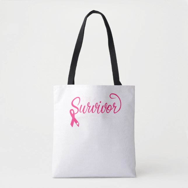 Bolsa Tote Eu sou um Cancer de Sobrevivência (Frente)