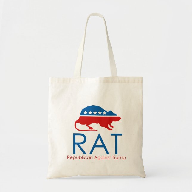 Bolsa Tote Eu sou um R.A.T. Republicano Contra Trump (Frente)