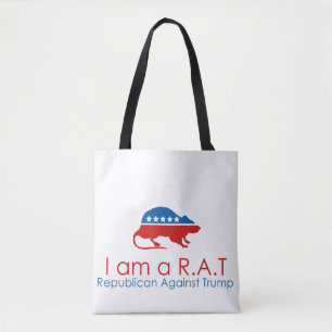 Bolsa Tote Eu sou um R.A.T. Republicano Contra Trump