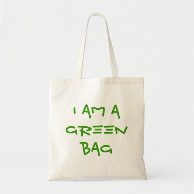 Bolsa Tote eu sou um saco de compras reusável do enviro do (Frente)