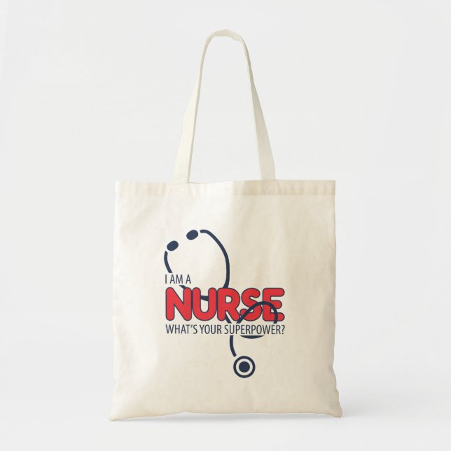 Bolsa Tote Eu sou uma Enfermeira (Frente)