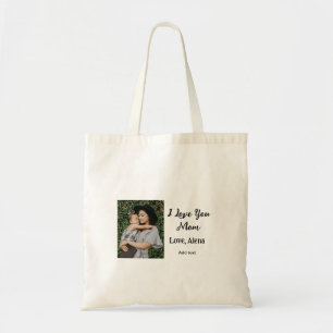 Bolsa Tote Eu te amo mãe dia de as mães elegante adicionar te