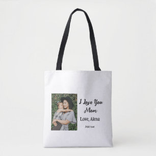 Bolsa Tote Eu te amo mãe dia de as mães elegante adicionar te