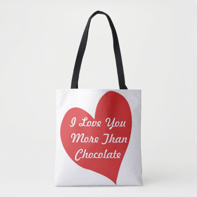 Bolsa Tote Eu Te Amo Mais Do Que Bolas de chocolate (Frente)