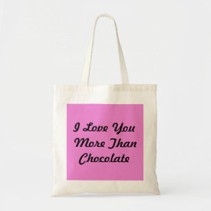 Bolsa Tote Eu Te Amo Mais Do Que Chocolate