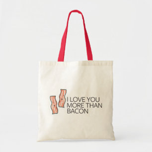 Bolsa Tote Eu te amo mais do que o bacon