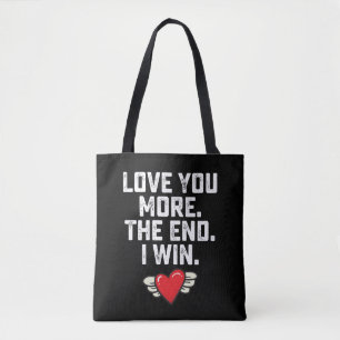 Bolsa Tote Eu Te Amo Mais O Fim Eu Vencio Dia dos Namorados