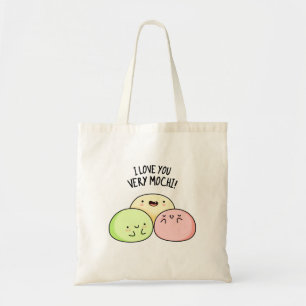 Bolsa Tote Eu Te Amo Muito Mochi Comida Engraçado
