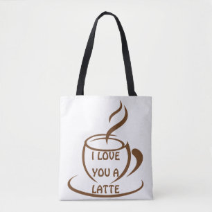 Bolsa Tote Eu te amo uma design engraçada romântica latente
