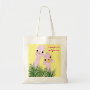 Bolsa Tote Eu tecido não sou plástico