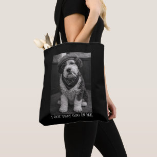 Bolsa Tote Eu Tenho Esse Cachorro Em Mim Foto Engraçada de Sh