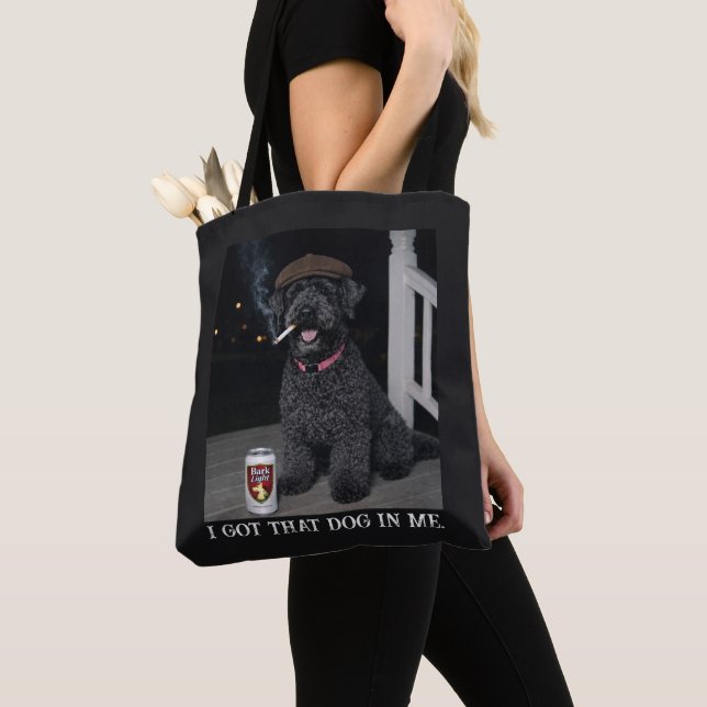 Bolsa Tote Eu Tenho Esse Cachorro Em Mim, Kerry Blue Terrier  (Close Up)