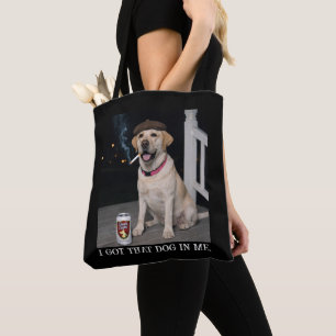 Bolsa Tote Eu Tenho Esse Cachorro Em Mim, Labrador Retriever 