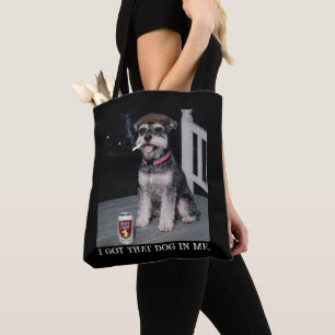 Bolsa Tote Eu Tenho Esse Cachorro Em Mim, Miniatura Schnauzer