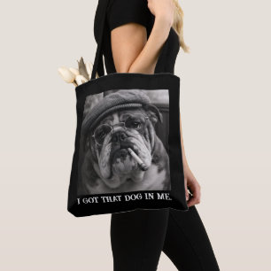 Bolsa Tote Eu Tenho Esse Cachorro Em Mim Presente de Foto de