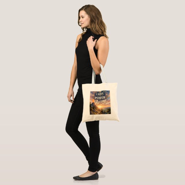 Bolsa Tote Eu Tenho o Poder de Me Tornar (Frente (modelo))
