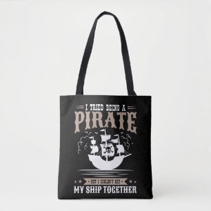 Bolsa Tote Eu tentei ser um navio pirata engraçado