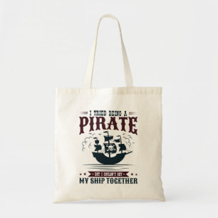 Bolsa Tote Eu tentei ser um pirata não conseguia fazer navio 