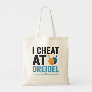 Bolsa Tote Eu Trapaceio no Dreidel Jogo Judaico Divertido Pre