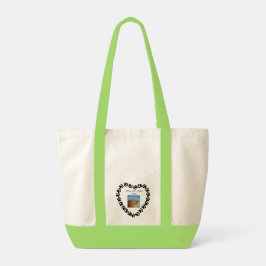 Bolsa Tote Eu uso verde pelo meu animal de estimação com Linf