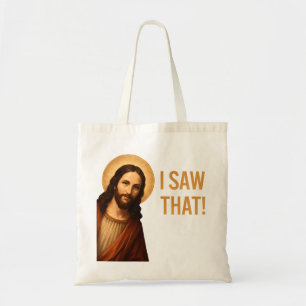 Bolsa Tote Eu Vi Essa Citação Cristã Engraçada De Jesus