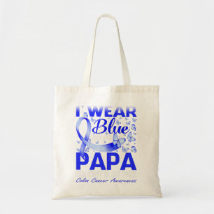 Bolsa Tote Eu Visto Azul Para A Consciência Do Cancer Do Meu