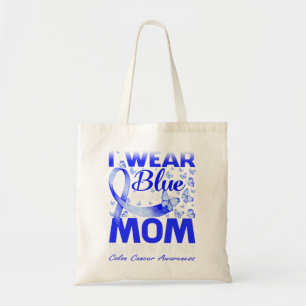 Bolsa Tote Eu Visto Azul Para Minha Mãe Consciência Do Canc