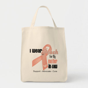 Bolsa Tote Eu visto o pêssego para minha sogra - cancer uter