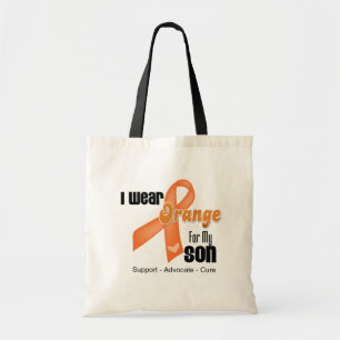 Bolsa Tote Eu visto uma fita alaranjada para meu filho
