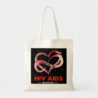 Bolsa Tote Eu Visto Vermelho Por SENSIBILIZAÇÃO PARA HIV/AIDS