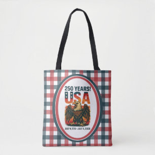 Bolsa Tote EUA 250 Anos - Águia Bald Patriótica 4 de julho de