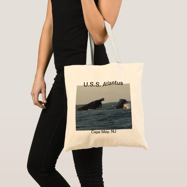 Bolsa Tote EUA Atlantus Shipreck Cape May New Jersey (Frente (produto))