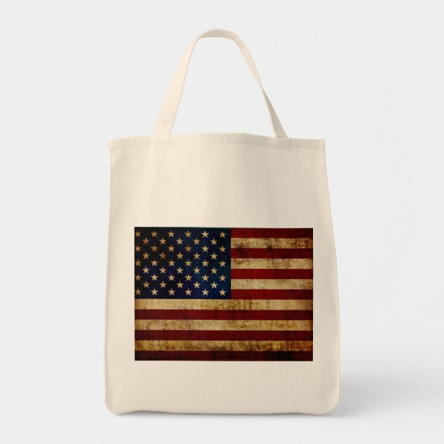 Bolsa Tote EUA / Bandeira esvajada (Frente)