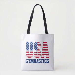 Bolsa Tote EUA com American Flag Gymnastics Sports
