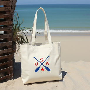 Bolsa Tote EUA cruzam remos remos remos remos com cor clara n