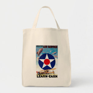 Bolsa Tote EUA - Junte-se ao serviço aéreo Aprender-Ganham