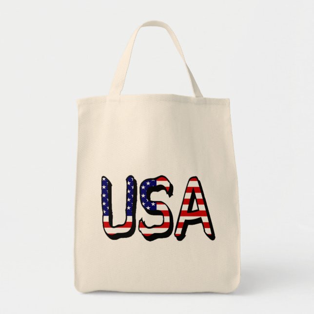 Bolsa Tote EUA sobrepostos na US Flag Gtcnt (Frente)