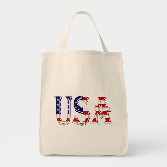 Bolsa Tote EUA sobrepostos na US Flag Gtcnt (Frente)