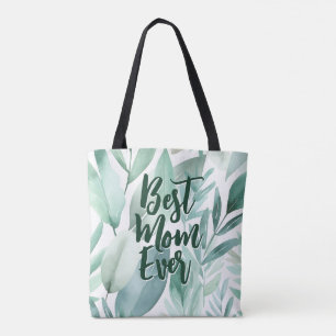 Bolsa Tote Eucalyptus deixa aquarela   DIA DE AS MÃES