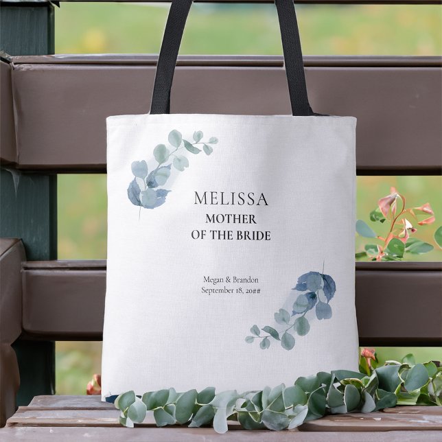Bolsa Tote Eucalyptus Greenery, Partido Bridal do Casamento (Eucalyptus wedding tote bag to personalize for anyone or everyone in your bridal party)