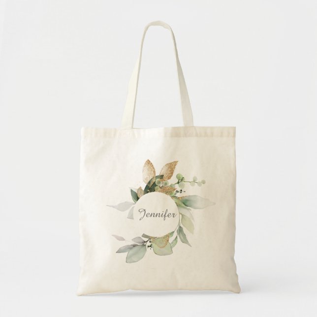 Bolsa Tote Eucalyptus Greenery Tote Bag (Frente)