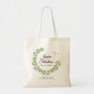 Bolsa Tote Eucalyptus Wedding Obrigado Favor