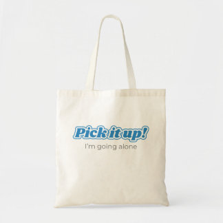 Bolsa Tote Euchre, Pegue! Design azul