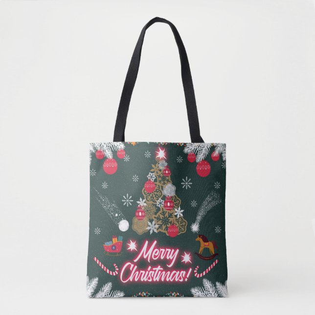Bolsa Tote Evergreen Joy do Natal (Frente)